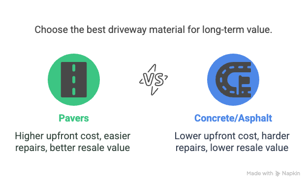 Choose the best driveway material for long-term value.